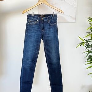 ROBERTO CAVALLI WOMEN’S JEANS - DARK BLUE MID-RISE SKINNY SIZE US 2/ XS/ 38 IT